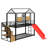 A Metal Twin-Over-Twin Bunk Bed Featuring A Slide And A Storage Staircase-1499765113