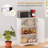 Floor Storage Cabinet Modern Storage Organizer with Adjustable Shelves &2 Doors-1777896574