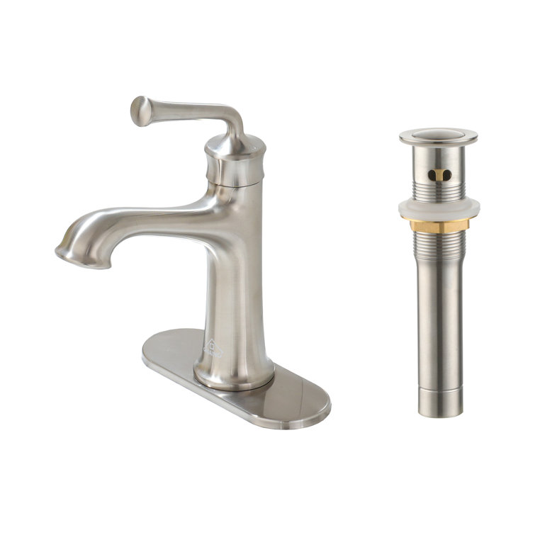Single-Hole Single-handle Bathroom Faucet with Drain Assembly