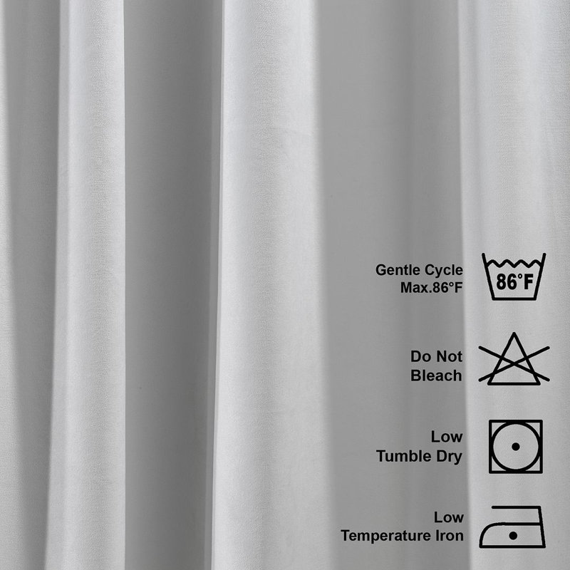 Pinch Plate Room Darkening Extra Long & Extra Wide Decorative Curtain - Single Panel_1, 245cm Width x 175cm Drop, Off-White