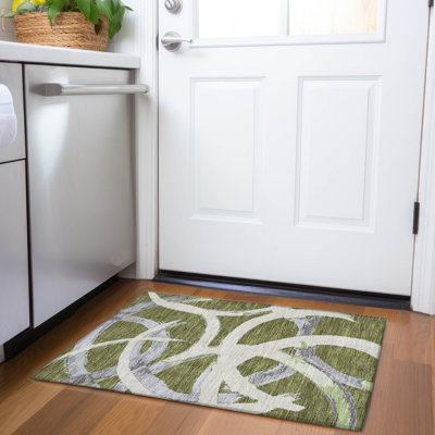 Premium Machine Washable Mayfield AMF1022 Circles Rug