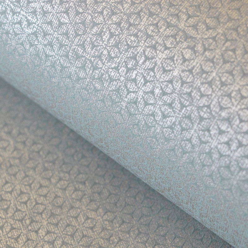 Urban Classics Collection Haga Metallic Geometric Vignette Stripe Wallpaper Roll, Navy
