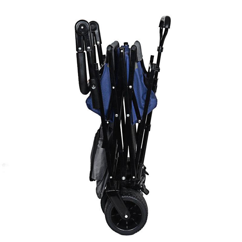 Collapsible Foldable Wagon With Canopy, Dark Blue