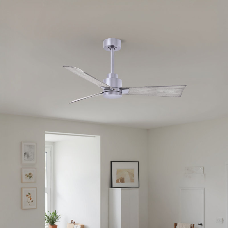 Alessandra 42'' Ceiling Fan, Barn Wood Tone, Brushed Nickel