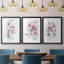 Posy Blooms II - reproduction encadrée sur mesure de qualité supérieure mate - 3 pièces-1856325202-1856325196
