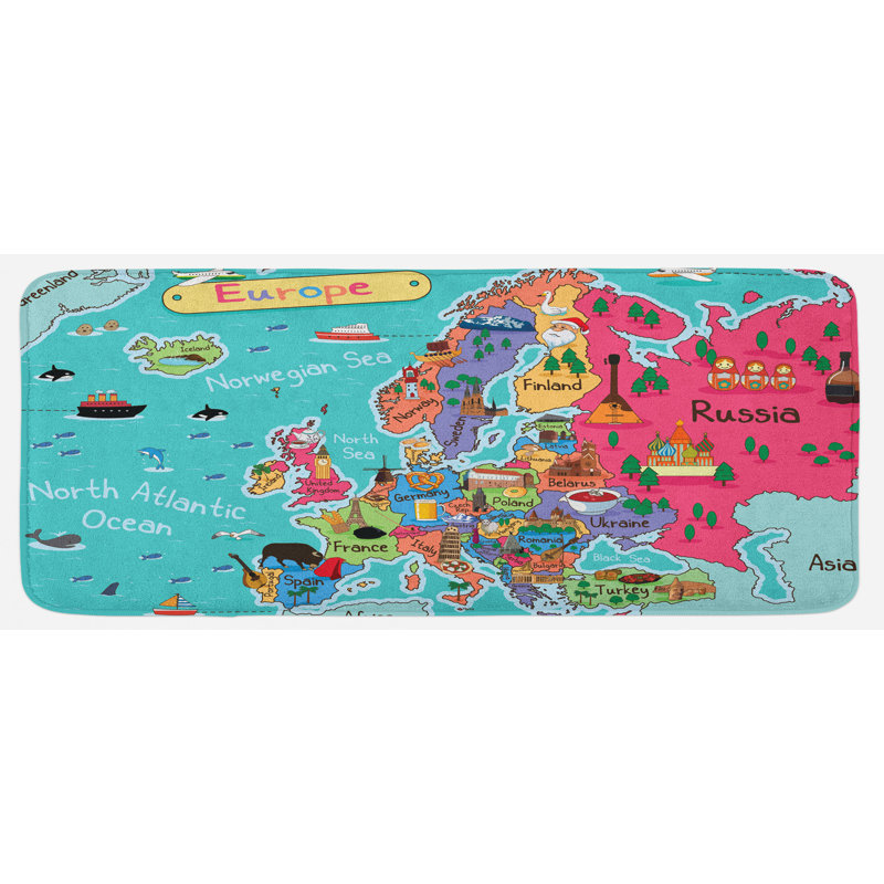 Eclectic Synthetic Kitchen Mat