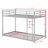 Metal Low Bunk Bed With Ladder-962980365