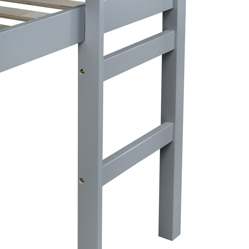 Lit mezzanine simple Orrtanna par Harriet Bee, Gris, Double