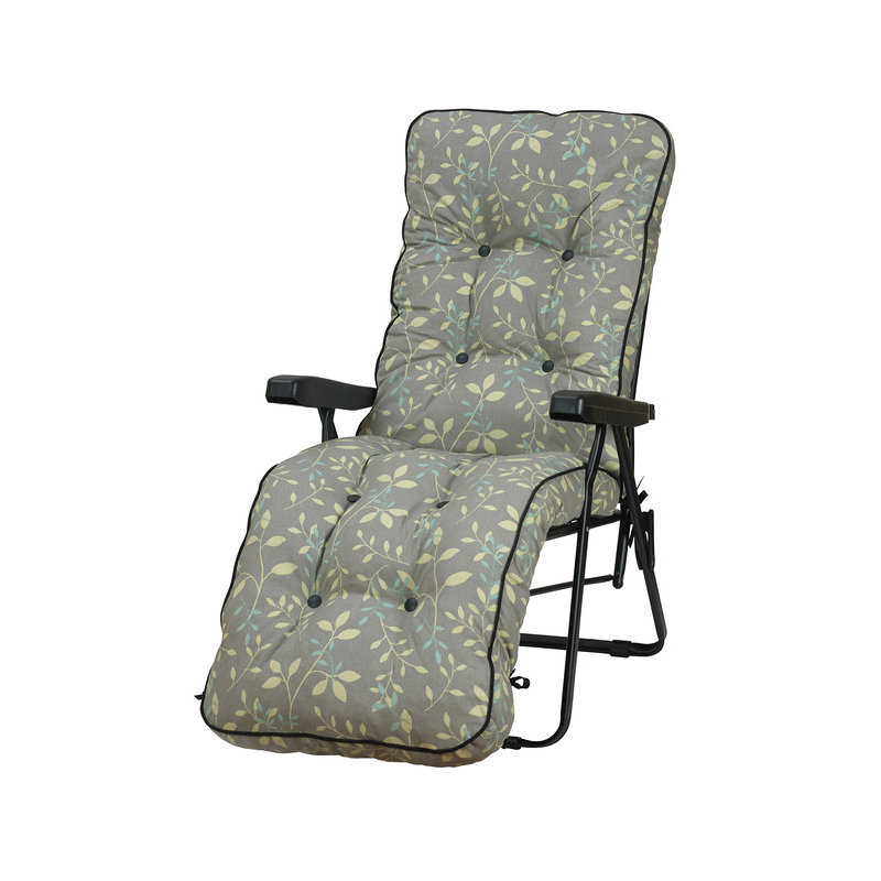 Farallones Long Reclining Zero Gravity with Cushions, Country Teal