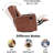 Khyara 30" Wide Contemporary Soft Touch Swivel Rocker Recliner, Manual Recliner Chair-879834565