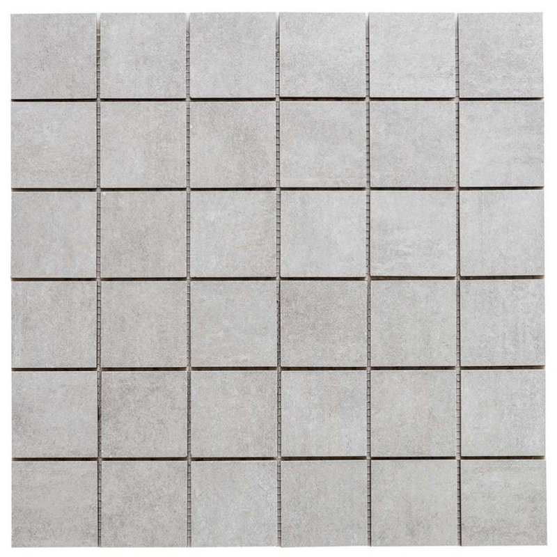 12" x 12" Porcelain Random Mosaic Floor Tile, Gray