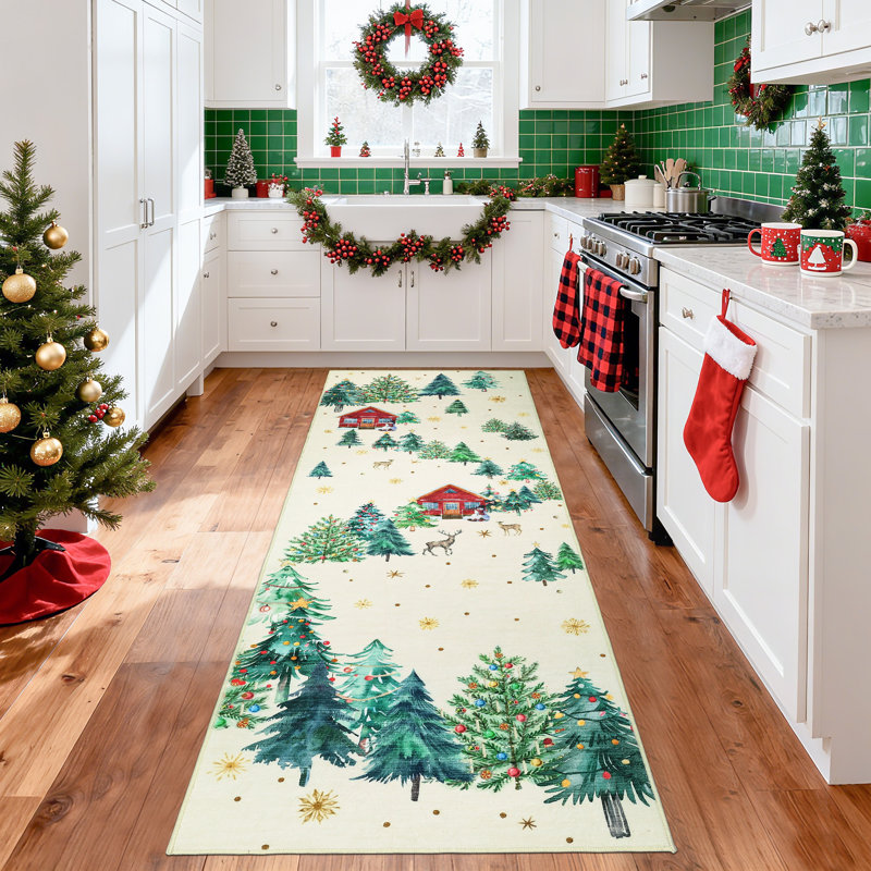 Runner cm Washable Area Rug, Beige, 60*180cm