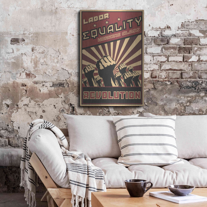 «Revolution», art mural en métal, H 36 po x l 24 po