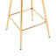 Lot de 2 tabourets de bar de 76 cm (30 pouces), revêtement en velours gris, piètement doré et repose-pieds pour un intérieur élégant. Assise stable et rembourrée de mousse.