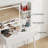 Vanity Desk with LED Mirror & Charging Station-593148023