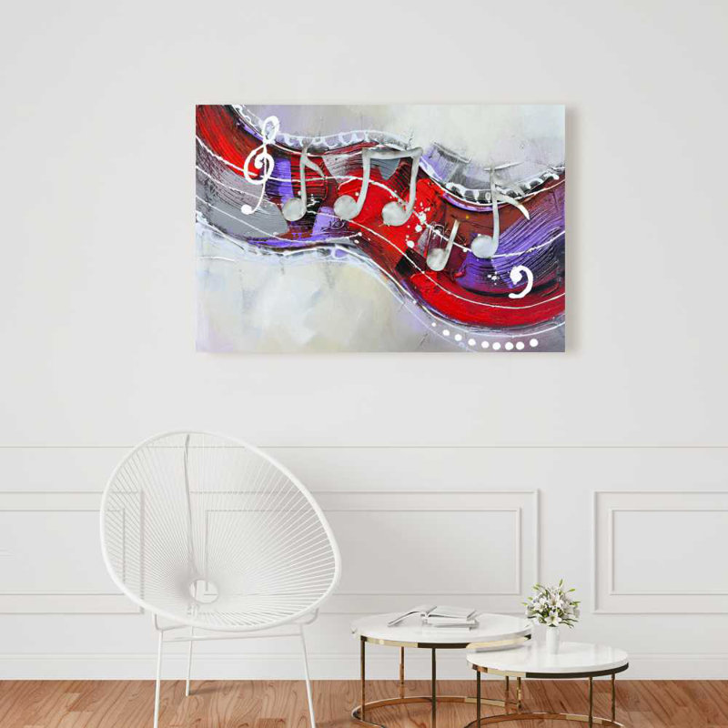 Symphonie - Toile pour chambre à coucher musicale | Reproduction d'art
