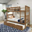 Lit superposé simple au-dessus de simple en bois massif avec lit gigogne Aileana-86763623-90958805