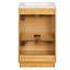 Meuble-lavabo de 20 pouces avec lavabo en céramique, ensemble de meuble-lavabo simple autoportant avec porte à fermeture douce, tablette réglable, style maison de campagne, bois naturel.