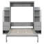Lit gris avec lumières à DEL et porte-matelas-994809342-994809337