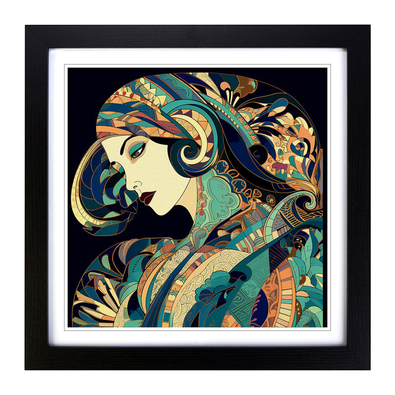 Single Picture Frame Print on Wood, Black