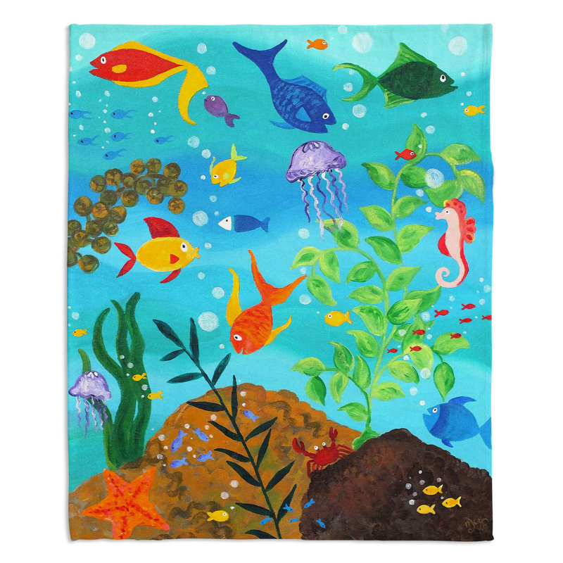 Couverture happy fish iii , 68 po x 80 po