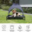 Lit surélevé pour chien avec baldaquin PETMAKER 30 x 24 - Bleu