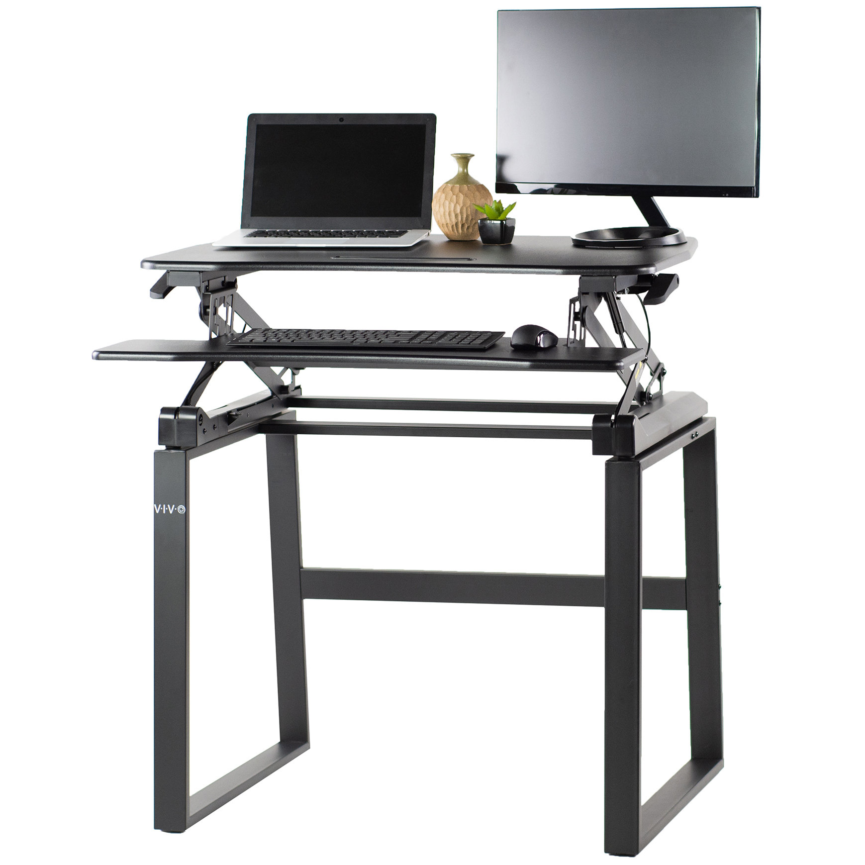 VIvo Adjustable Metal Base Standing Desk Wayfair
