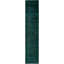 Overdyed Hand-Knotted Wool Modern-Contemporary Green Runner 2' 6" x 12' 0"