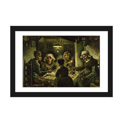 «The Potato Eaters, 1885» par Vincent Van Gogh, reproduction sur toile tendue sur châssis