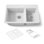 Kohler Riverby 33" x 22" x 9.63" Top-Mount Large/Medium Double-Bowl Kitchen Sink with Accessories and Single Faucet Hole