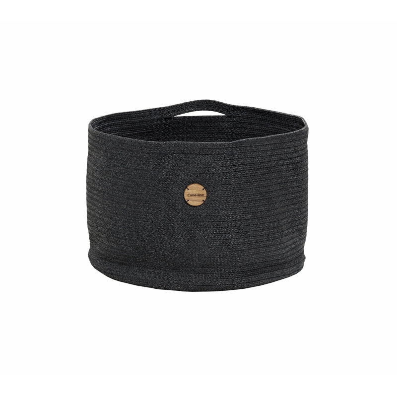 Soft Rope Basket, 9.1" H x 15.8" W x 15.8" D, Dark Gray