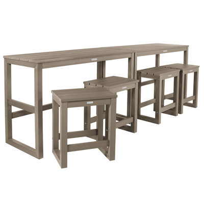 Ausbon 4 - Person Patio Dining Set with Rectangular Table