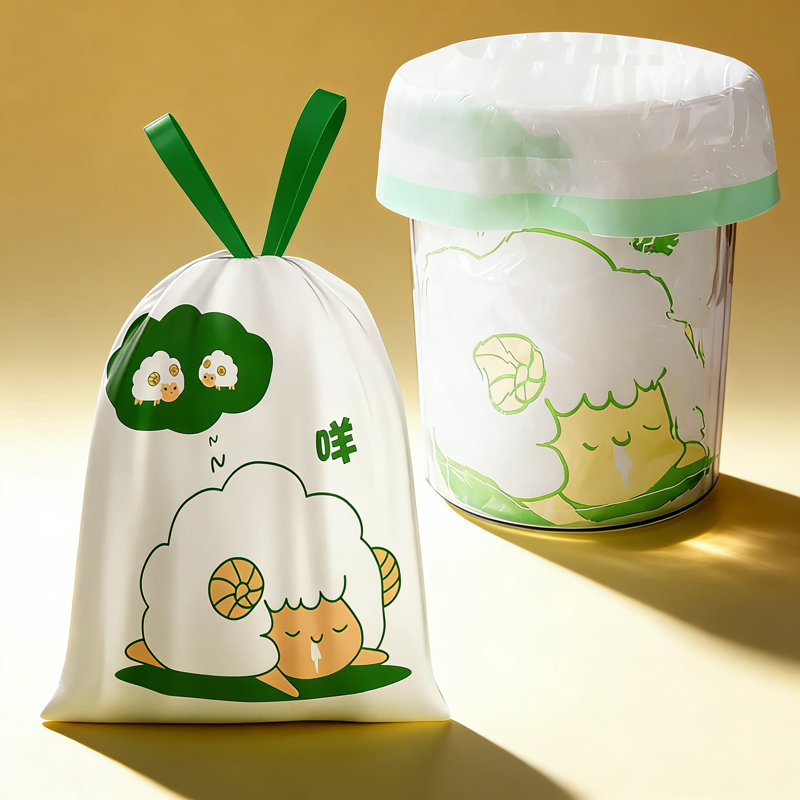 Petits sacs poubelle 4 gallons avec fermeture à cordon, 1,2 mil d'épaisseur et résistant aux déchirures, 80 paniers pour la salle de bain, la cuisine, le bureau et la chambre à coucher