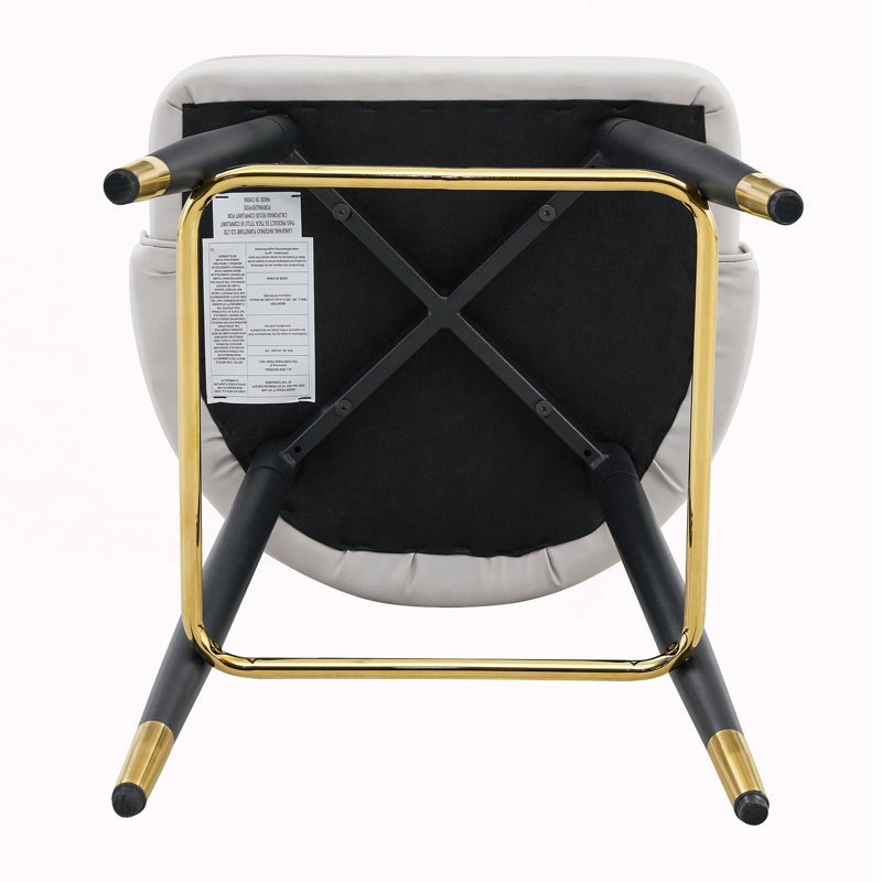 Ensemble de 2 tabourets de bar, Gris clair, Blanc / noir