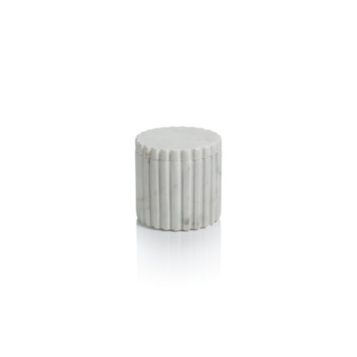 Contenant de rangement pour salle de bain en marbre Verner