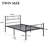 2 Set Bed Frame, 2 Pcs Twin Size Metal Platform Bedframe with Headboard & Footboard, Mattress Foundation with Steel Slat Support, Underbed Storage, No Box Spring Needed (Set of 2)-287594555