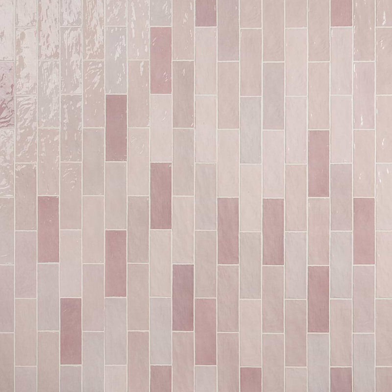 Portmore 3x8 Glazed Ceramic Tile, Pink