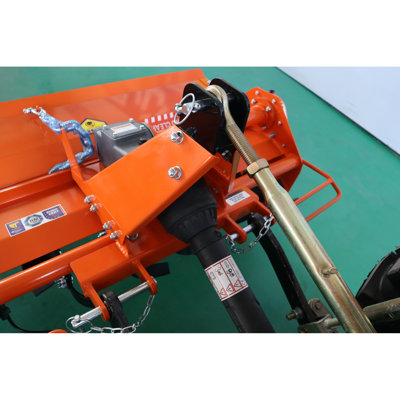 Attachments 3 Point 37" Rotary Tiller Attachment Fits Cat 1 Tractors,, Single Speed PTO Driven Cultivator With A 540 RPM Gearbox, Replaceable L-Shaped Tines Work 5" Deep