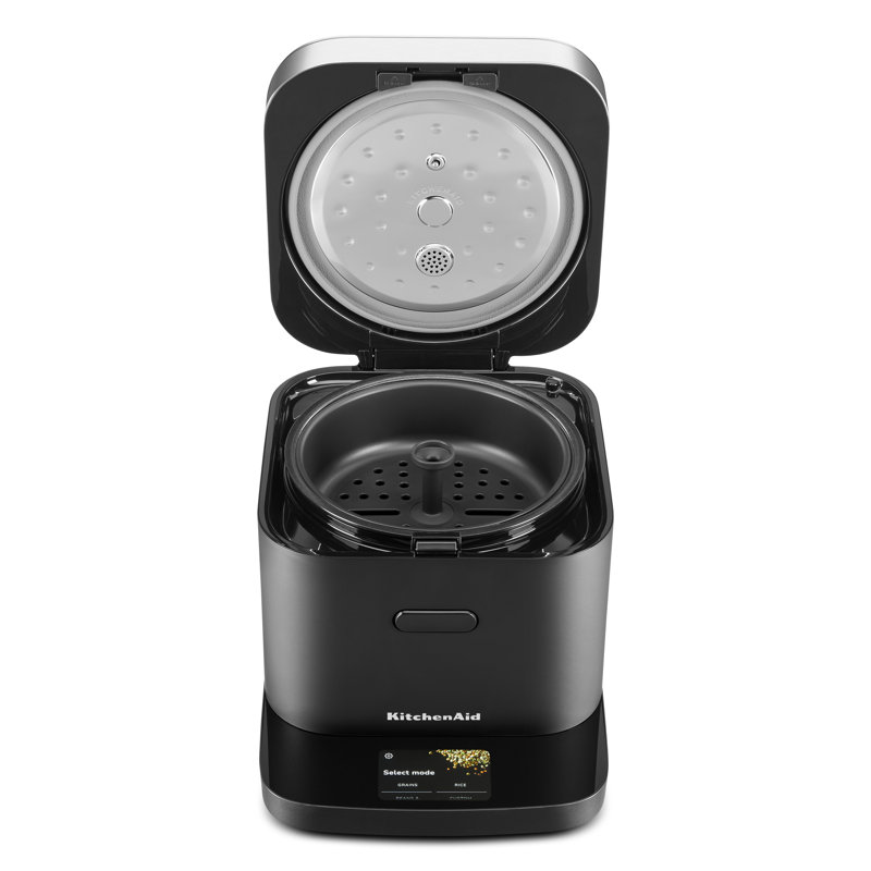 Cuiseur à grain et à riz KitchenAid® avec balance intégrée et technologie de coulée précise - noir mat, Black Matte