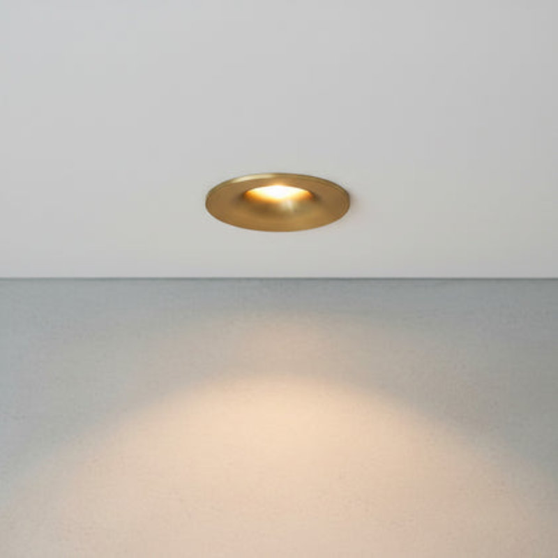 3 Watt LED Chrome Flush Recessed Downlight, Gold