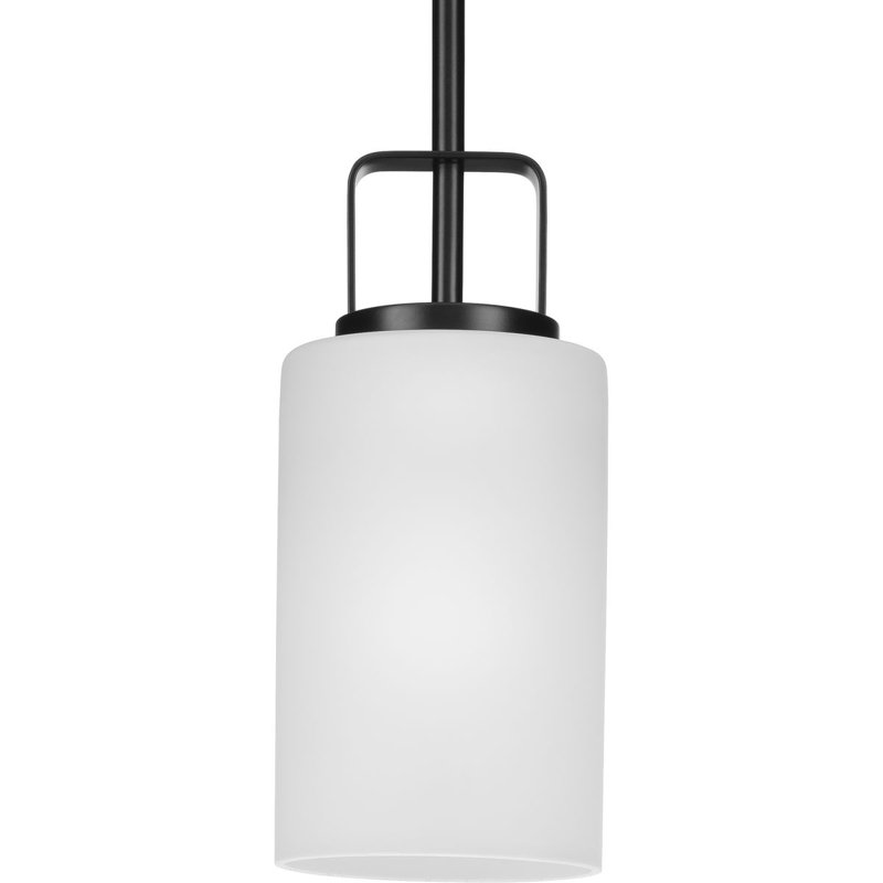 Luminaire suspendu cylindrique 1 lumière, Noir mat