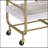 Vorrik Gold & Washed Finish Serving Cart with Adjustable Trays and Caster Wheels for Easy Mobility