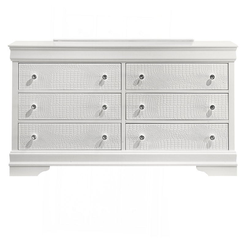 Commode 6 tiroirs Blaze, Blanc