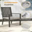 Ensemble de 2 chaises de patio en aluminium toutes saisons de 23 po avec coussins gris épais et structure grise-129473054