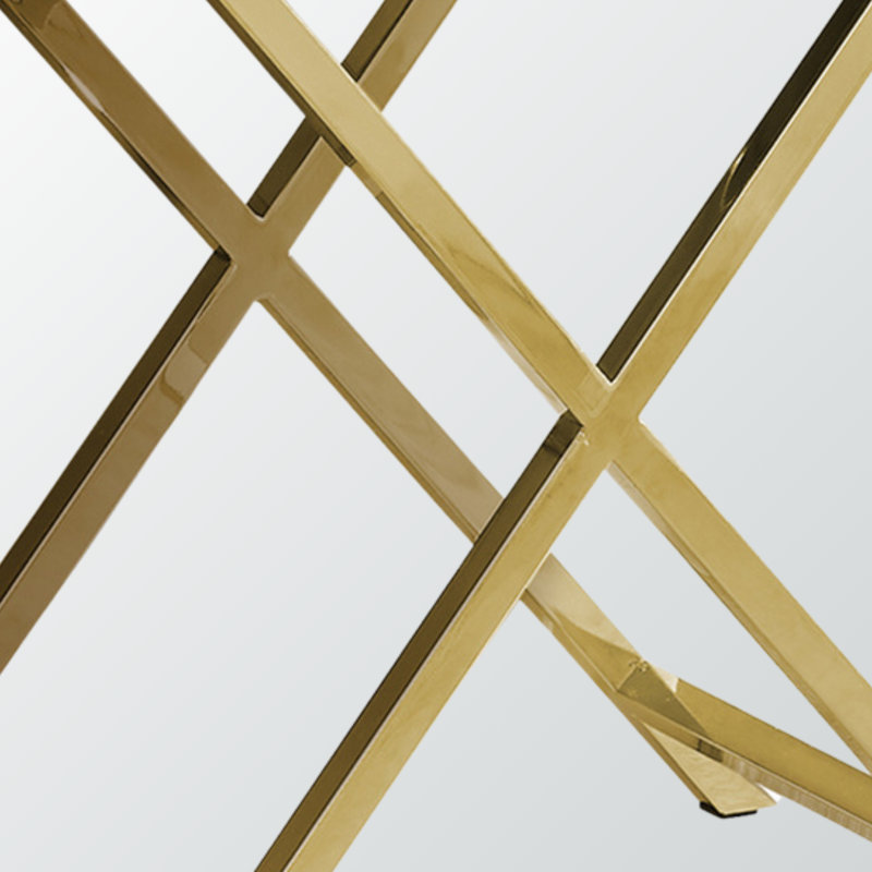 Jaela Side/End Table, Espresso, Gold