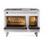 ILVE UN48FNMPEGG Nostalgie II Noblesse 48 inch Dual Fuel Range (8 Sealed Burners + Griddle, Triple Glass Door)-264993570-264993572-264993624
