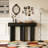 Modern Painted Entryway Table Curved Drawers Geometric Legs-399565460