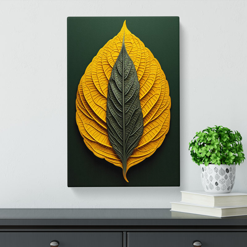 Leaf Op - Wrapped Canvas, 60cm H x 40cm W x 3cm D