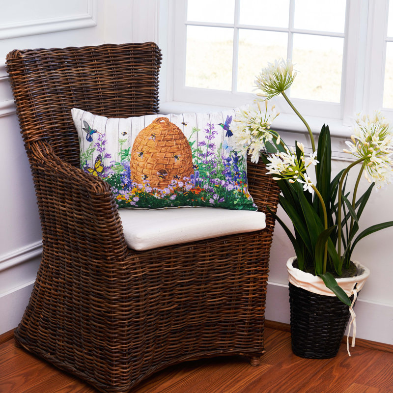 Bee Hive Paradise Throw Pillow