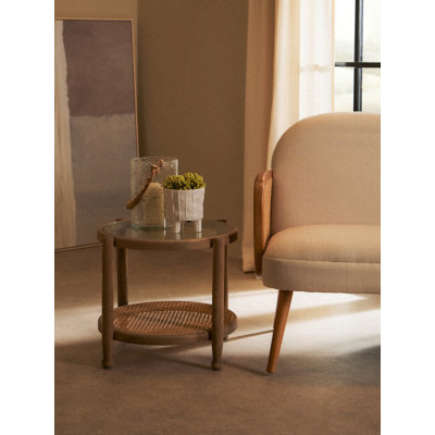 Glass Top End Table